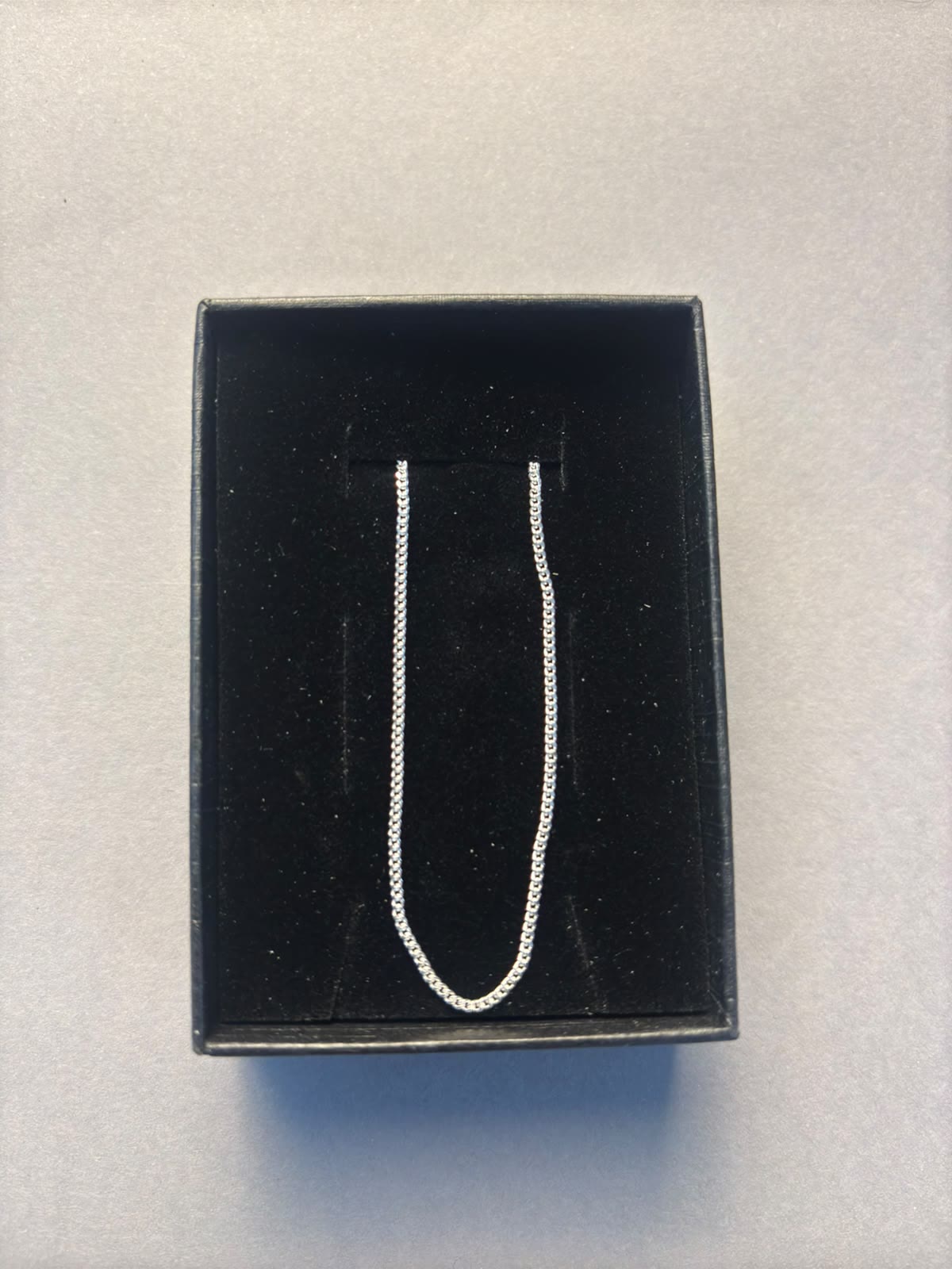 Cadena Barbado de Plata 45 cm