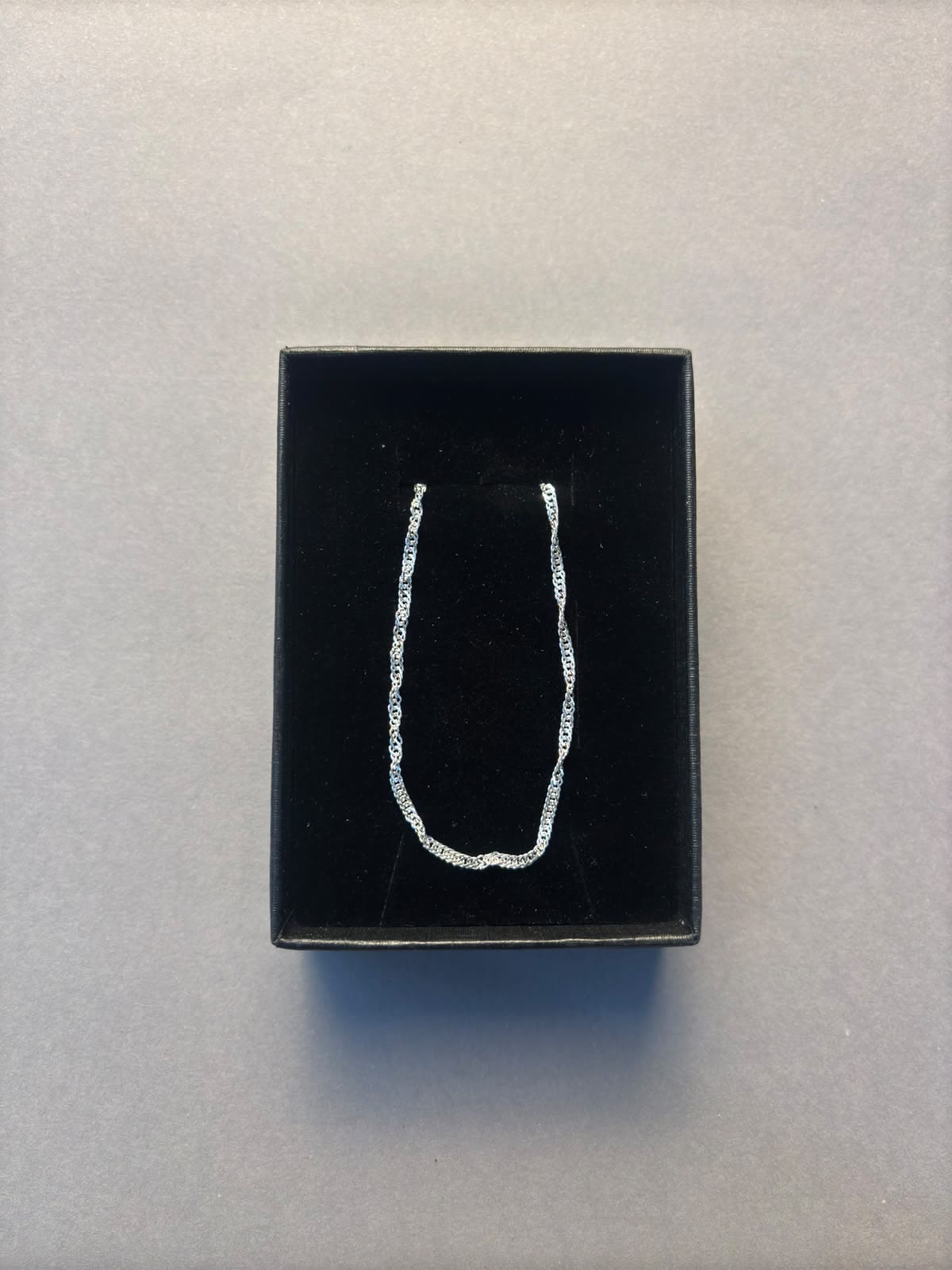 Cadena Singapur de Plata 45 cm